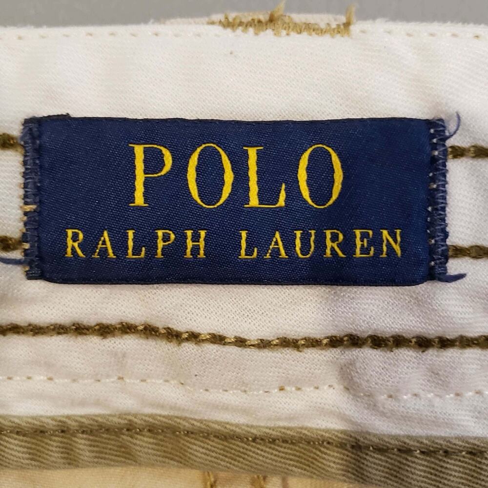 Polo Ralph Lauren Cargo Shorts Men's Size 38 Beige Khaki Cotton Pockets - Picture 9 of 12